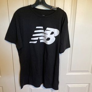 Mens New Balance Black Logo T-shirt